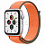 Купить Apple Watch SE // 44мм GPS // Корпус из алюминия серебристого цвета, спортивный браслет цвета «Кумкват» (2020)