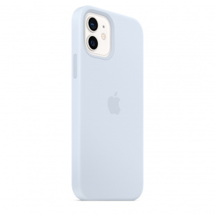Силиконовый чехол MagSafe для iPhone 12 mini, дымчато-голубой цвет