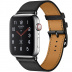 Apple Watch Series 5 Hermès // 40мм GPS + Cellular // Корпус из нержавеющей стали, ремешок Single Tour из кожи Swift цвета Noir