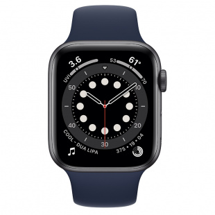Apple Watch Series 6 // 40мм GPS // Корпус из алюминия цвета «серый космос», спортивный ремешок цвета «Тёмный ультрамарин»