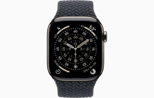 Apple Watch Series 11 // 46мм GPS+Cellular // Корпус из титана нейтрального цвета, плетеный монобраслет цвета "полуночный"