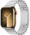 Купить Apple Watch Series 9 // 45мм GPS+Cellular // Корпус из нержавеющей стали золотого цвета, блочный браслет из нержавеющей стали серебристого цвета