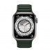 Apple Watch Series 7 // 41мм GPS + Cellular // Корпус из титана, кожаный браслет цвета «зелёная секвойя», размер ремешка S/M