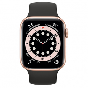 Apple Watch Series 6 // 40мм GPS + Cellular // Корпус из алюминия золотого цвета, монобраслет черного цвета