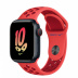 Apple Watch Series 8 // 41мм GPS + Cellular // Корпус из алюминия цвета "темная ночь", спортивный ремешок Nike цвета "ярко-малиновый/спортивный красный"