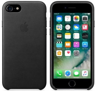 Кожаный чехол для iPhone 7/8, чёрный цвет, оригинальный Apple, оригинальный Apple