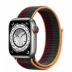 Apple Watch Series 7 // 41мм GPS + Cellular // Корпус из титана, спортивный браслет цвета «тёмная вишня/зелёный лес»