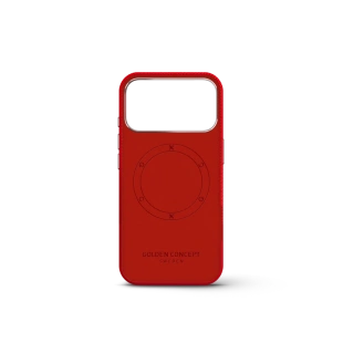 Чехол Golden Concept для iPhone 18 Pro, Vegan Leather (Red)