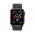 Apple Watch Series 4 // 40мм GPS + Cellular // Корпус из алюминия цвета «серый космос», ремешок из плетёного нейлона чёрного цвета (MTUH2)