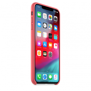 Кожаный чехол для iPhone XS Max, цвет «розовый пион», оригинальный Apple