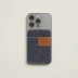 Чехол-бумажник Hermès "Jean patch" с MagSafe для iPhone, цвет Bleu Indigo/ Индиго