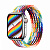 Купить Apple Watch Series 7 // 41мм GPS + Cellular // Корпус из нержавеющей стали серебристого цвета, плетёный монобраслет радужного цвета