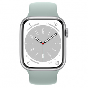 Apple Watch Series 8 // 45мм GPS // Корпус из алюминия серебристого цвета, монобраслет цвета "суккулент"