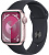 Купить Apple Watch Series 9 // 45мм GPS // Корпус из алюминия розового цвета, спортивный ремешок цвета "темная ночь"