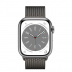 Apple Watch Series 8 // 45мм GPS + Cellular // Корпус из нержавеющей стали серебристого цвета, миланский сетчатый браслет графитового цвета