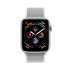 Apple Watch Series 4 // 40мм GPS + Cellular // Корпус из алюминия серебристого цвета, ремешок из плетёного нейлона цвета «белая ракушка» (MTUF2)