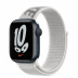 Apple Watch Series 7 // 41мм GPS // Корпус из алюминия цвета «тёмная ночь», спортивный браслет Nike цвета «снежная вершина»