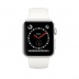 Apple Watch Series 3 // 42мм GPS + Cellular // Корпус из нержавеющей стали, спортивный ремешок белого цвета (MQK82)