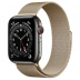 Apple Watch Series 6 // 44мм GPS + Cellular // Корпус из нержавеющей стали графитового цвета, миланский сетчатый браслет золотого цвета Apple Watch Series 6 // 44мм GPS + Cellular // Корпус из нержавеющей стали графитового цвета, миланский сетчатый браслет золотого цвета