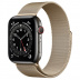 Apple Watch Series 6 // 40мм GPS + Cellular // Корпус из нержавеющей стали графитового цвета, миланский сетчатый браслет золотого цвета