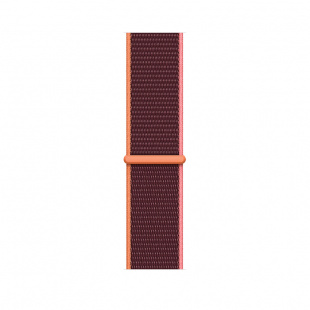 Apple Watch SE // 44мм GPS // Корпус из алюминия серебристого цвета, спортивный браслет сливового цвета (2020)