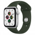 Apple Watch SE // 40мм GPS // Корпус из алюминия серебристого цвета, спортивный ремешок цвета «Кипрский зелёный» (2020)