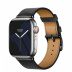 Apple Watch Series 8 Hermès // 41мм GPS + Cellular // Корпус из нержавеющей стали серебристого цвета, ремешок Single Tour цвета Noir