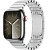 Купить Apple Watch Series 9 // 41мм GPS+Cellular // Корпус из нержавеющей стали серебристого цвета, блочный браслет из нержавеющей стали серебристого цвета
