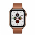 Apple Watch Series 5 // 40мм GPS + Cellular // Корпус из нержавеющей стали золотого цвета, ремешок золотисто-коричневого цвета, с современной пряжкой (Modern Buckle), размер ремешка L