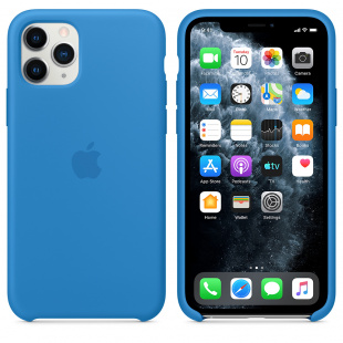 Силиконовый чехол для iPhone 11 Pro, цвет «синяя волна», оригинальный Apple