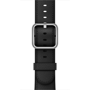 42/44мм Кожаный ремешок чёрного цвета с классической пряжкой для Apple Watch