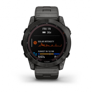 Мультиспортивные часы Garmin Fenix 7X (51mm) Sapphire Solar, титановый угольно-серый DLC корпус, титановый угольно-серый DLC браслет