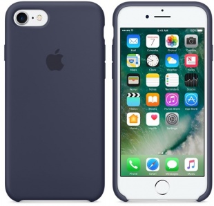 Силиконовый чехол для iPhone 7/8, тёмно-синий цвет, оригинальный Apple, оригинальный Apple