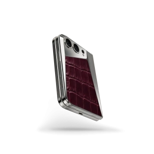 Чехол Golden Concept Magnetic Shield для iPhone Duo, Alligator Edition (Burgundy)
