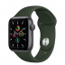 Apple Watch SE // 40мм GPS // Корпус из алюминия цвета «серый космос», спортивный ремешок цвета «Кипрский зелёный» (2020)