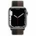Apple Watch Series 7 // 45мм GPS + Cellular // Корпус из нержавеющей стали серебристого цвета, спортивный браслет цвета «сумрачный торнадо/серый»