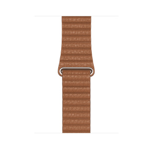 Apple Watch Series 5 // 44мм GPS + Cellular // Корпус из нержавеющей стали цвета «серый космос», кожаный ремешок золотисто-коричневого цвета, размер ремешка L