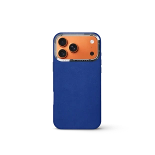 Чехол Golden Concept для iPhone 17 Pro, Alcantara Leather, Midnight Blue