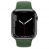 Apple Watch Series 7 // 45мм GPS + Cellular // Корпус из нержавеющей стали графитового цвета, спортивный ремешок цвета «зелёный клевер»