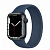 Купить Apple Watch Series 7 // 41мм GPS // Корпус из алюминия цвета «тёмная ночь», монобраслет цвета «синий омут»