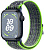 Купить Apple Watch Series 9 // 45мм GPS // Корпус из алюминия цвета "темная ночь", спортивный браслет Nike цвета "ярко-зеленый/синий"