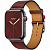 Купить Apple Watch Series 7 Hermès // 45мм GPS + Cellular // Корпус из нержавеющей стали цвета «черный космос», ремешок Single Tour Circuit H цвета Rouge H/Noir