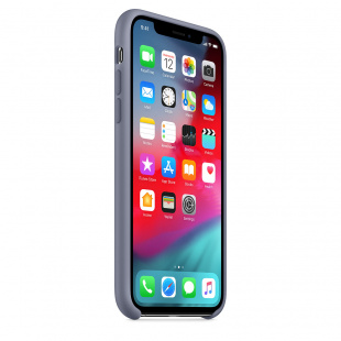 Силиконовый чехол для iPhone X / Xs, цвет «тёмная лаванда», оригинальный Apple