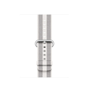 38/40мм Ремешок из плетёного нейлона белого/серого цвета (в полоску) для Apple Watch