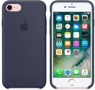 Силиконовый чехол для iPhone 7/8, тёмно-синий цвет, оригинальный Apple, оригинальный Apple