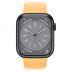 Apple Watch Series 8 // 45мм GPS // Корпус из алюминия цвета "темная ночь", монобраслет цвета "солнечное сияние"