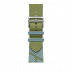 45мм Ремешок Hermès Single (Simple) Tour Jumping цвета Bleu Lin/Vert Véronèse для Apple Watch