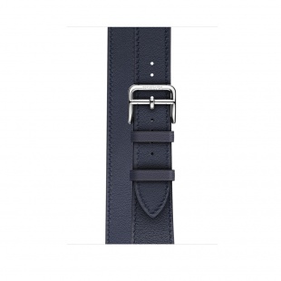Apple Watch Series 3 Hermès // 38мм GPS + Cellular // Корпус из нержавеющей стали, ремешок Double Tour из кожи Swift цвета Indigo (MQLK2)