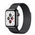 Apple Watch Series 5 // 44мм GPS + Cellular // Корпус из нержавеющей стали цвета «серый космос», миланский сетчатый браслет цвета «чёрный космос»