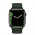 Apple Watch Series 7 // 41мм GPS // Корпус из алюминия зеленого цвета, кожаный браслет цвета «зелёная секвойя», размер ремешка S/M